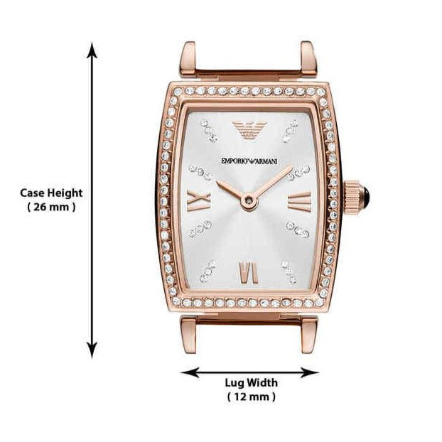 Emporio Armani Gianni T Bar Quartz Crystals White Dial Rose Gold Steel Strap Watch For Women - AR11406 - Image 5